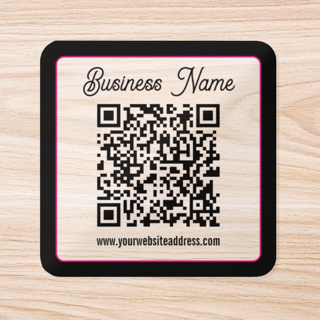 Instantly Create a Scannable QR code | Transparent Square Sticker (Single)