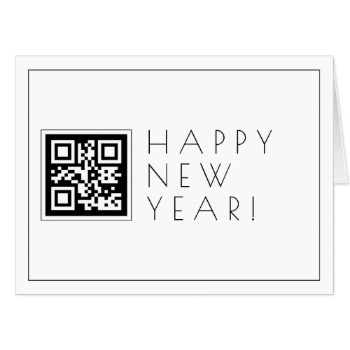 Instantly Create QR code  Stylish Happy New Years Card