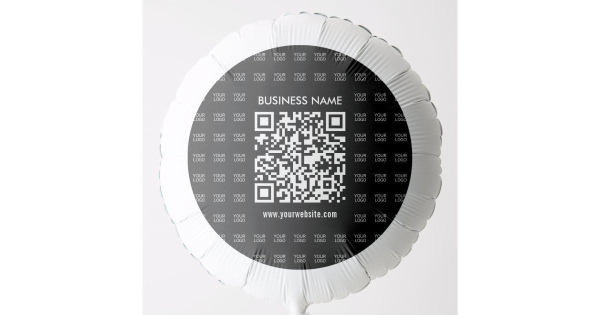 Instantly Create Scannable QR code & Logo Pattern Balloon | Zazzle