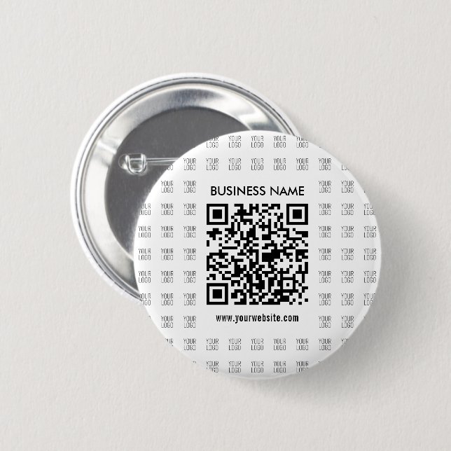 Instantly Create Scannable QR code & Logo Pattern Button (Front & Back)
