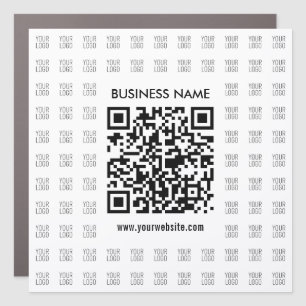 Instantly Create Scannable QR code & Logo Pattern Car Magnet
