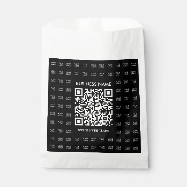 Instantly Create Scannable QR code & Logo Pattern Favor Bag (Front)