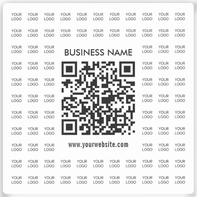 Instantly Create Scannable QR code & Logo Pattern Sticker (Front)