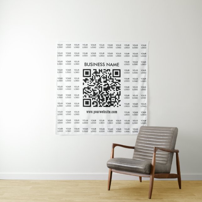 Instantly Create Scannable QR code & Logo Pattern Tapestry (In Situ)