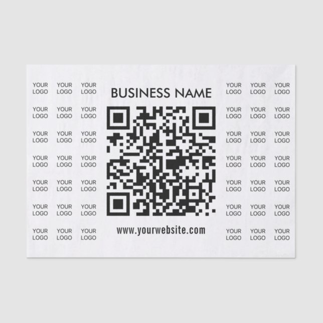Instantly Create Scannable QR code & Logo Pattern Tissue Paper (Front)