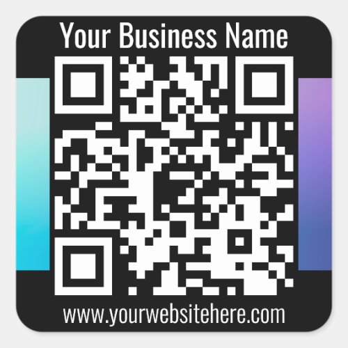 INSTANTLY CREATE SCANNABLE QR Code Square Sticker