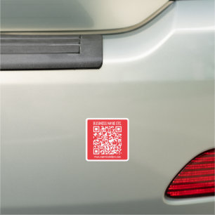 Instantly Create Your Own QR Code   Editable Red Car Magnet