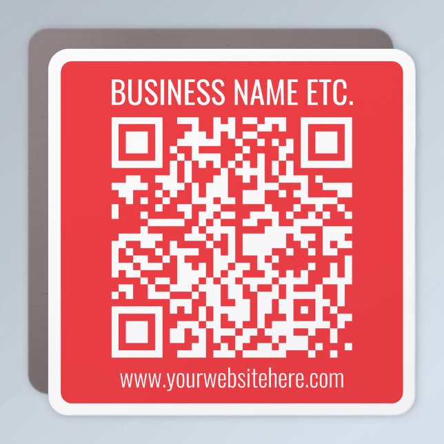 Instantly Create Your Own QR Code | Editable Red Car Magnet (Creator Uploaded)