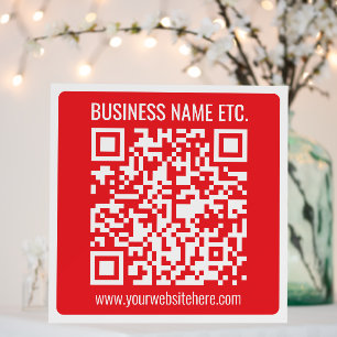 Instantly Create Your Own QR Code Editable Red Foam Board