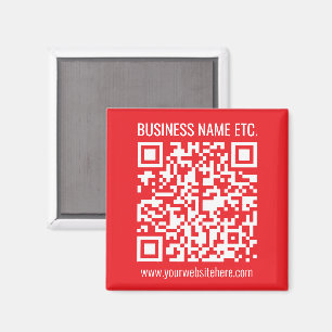 Instantly Create Your Own QR Code Editable Red Magnet
