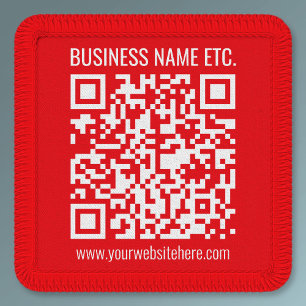 Instantly Create Your Own QR Code Editable Red Patch