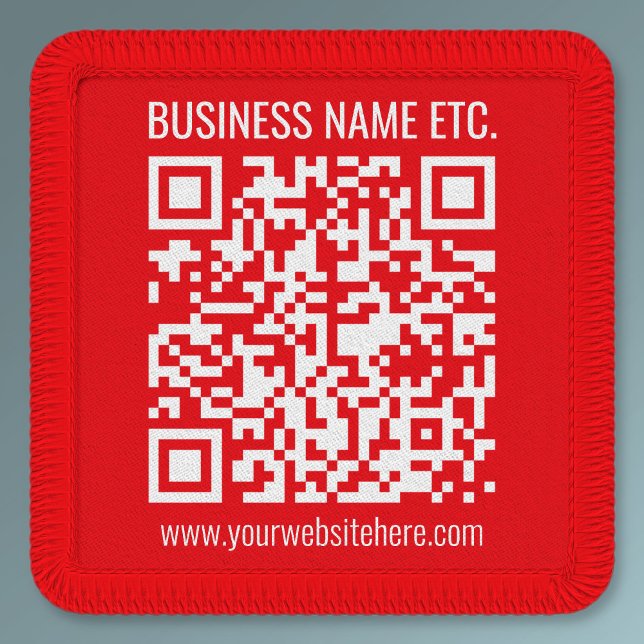 Instantly Create Your Own QR Code | Editable Red Patch (Creator Uploaded)