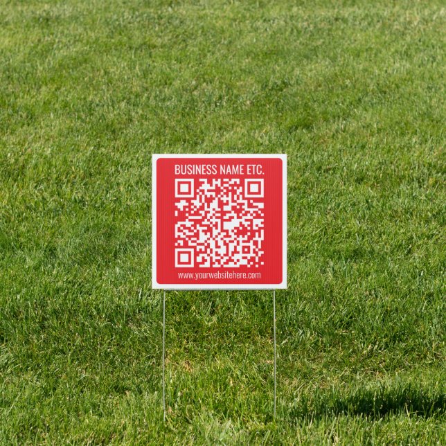 Instantly Create Your Own QR Code | Editable Red Sign (Insitu)