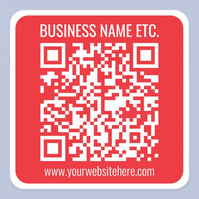 Instantly Create Your Own QR Code | Editable Red Square Sticker (Creator Uploaded)