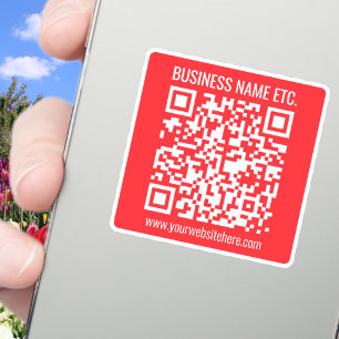 Instantly Create Your Own QR Code   Editable Red Sticker