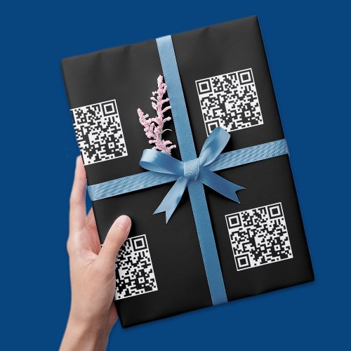 Instantly Create Your Own QR Code wTiled Pattern Wrapping Paper