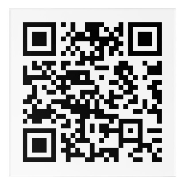 Instantly Created QR Code (by entering your URL) Acrylic Print (Front)