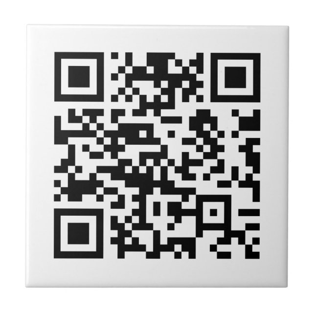 Instantly Created QR Code (by entering your URL) Ceramic Tile (Front)