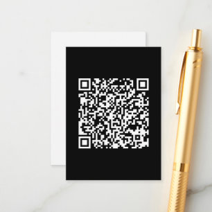 Instantly Created QR Code (by entering your URL) Enclosure Card