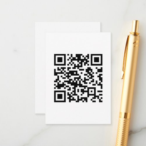 Instantly Created QR Code by entering your URL Enclosure Card