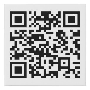 Instantly Created QR Code (by entering your URL) Faux Canvas Print