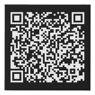 Instantly Created QR Code (by entering your URL) Faux Canvas Print
