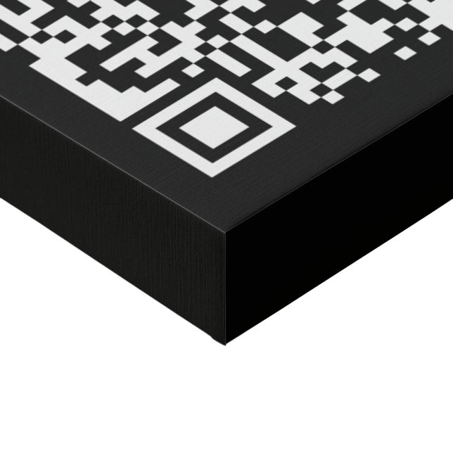 Instantly Created QR Code (by entering your URL) Faux Canvas Print