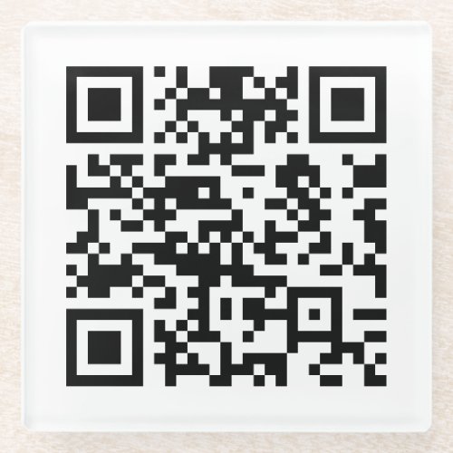 Instantly Created QR Code by entering your URL Glass Coaster