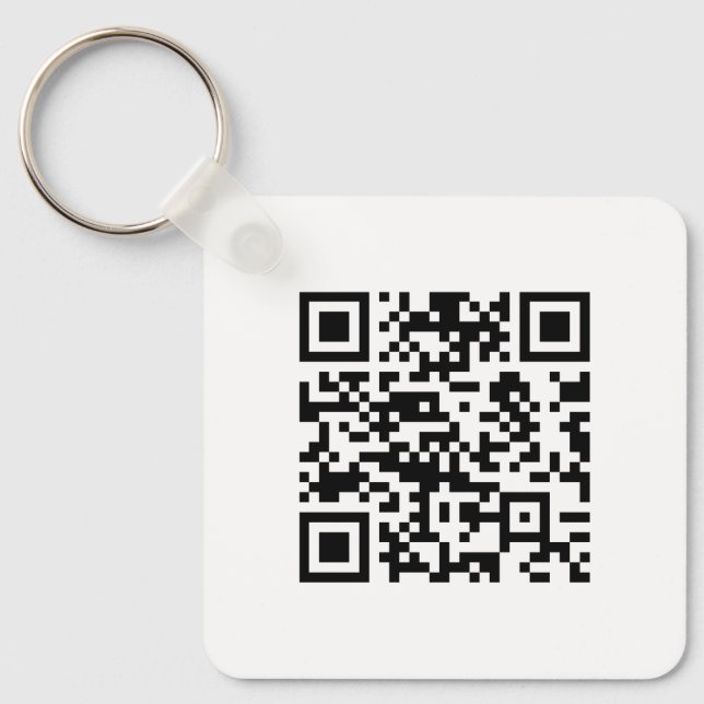 Instantly Created QR Code (by entering your URL) Keychain (Front)