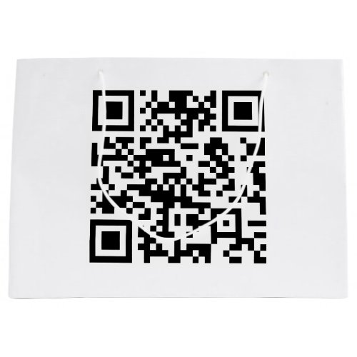 Instantly Created QR Code by entering your URL Large Gift Bag