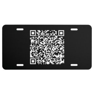 Instantly Created QR Code (by entering your URL) License Plate