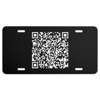 Instantly Created QR Code (by entering your URL) License Plate