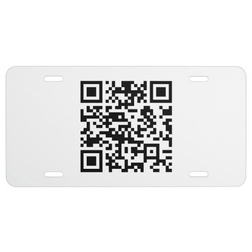 Instantly Created QR Code by entering your URL License Plate