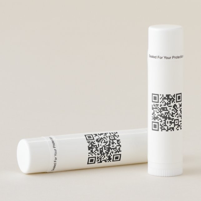 Instantly Created QR Code (by entering your URL) Lip Balm (Front)