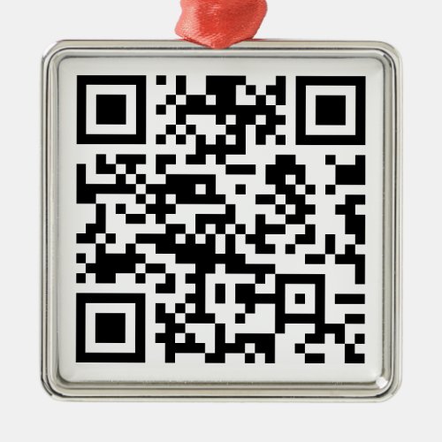 Instantly Created QR Code by entering your URL Metal Ornament