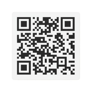 Instantly Created QR Code (by entering your URL) Metal Print
