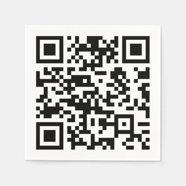 Instantly Created QR Code (by entering your URL) Napkins (Front)