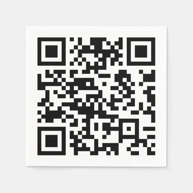 Instantly Created QR Code (by entering your URL) Napkins | Zazzle