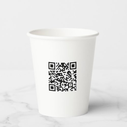 Instantly Created QR Code by entering your URL Paper Cups