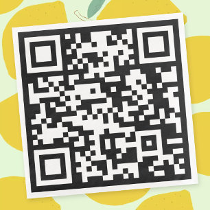 Instantly Created QR Code (by entering your URL) Paper Dinner Napkins