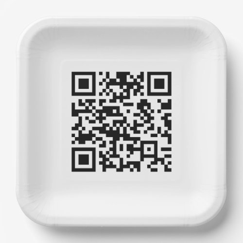 Instantly Created QR Code by entering your URL Paper Plates