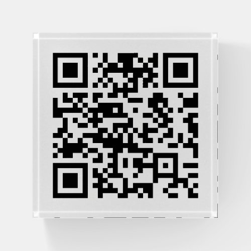 Instantly Created QR Code by entering your URL Paperweight