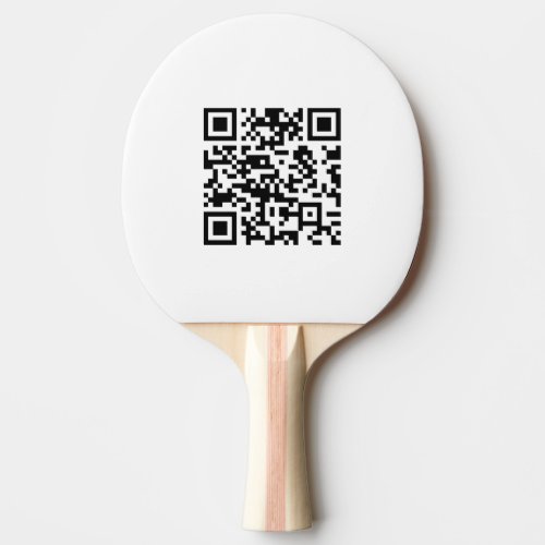 Instantly Created QR Code by entering your URL Ping Pong Paddle