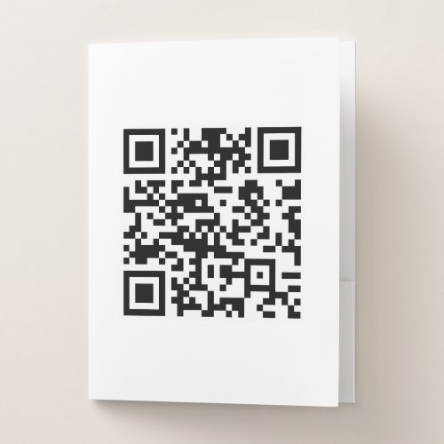 Instantly Created QR Code by entering your URL Pocket Folder