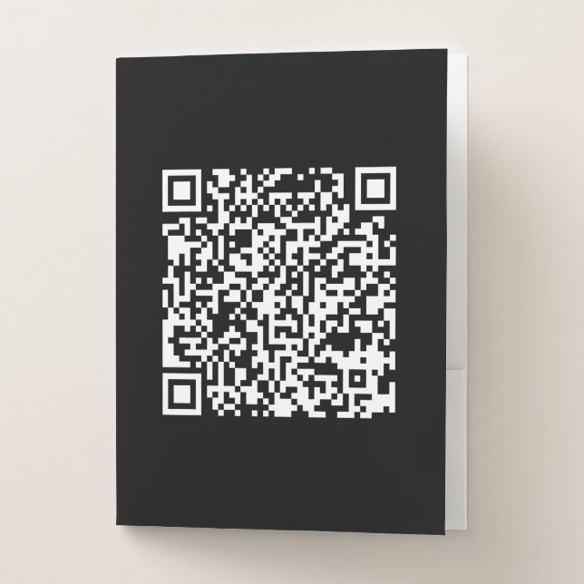 Instantly Created QR Code (by entering your URL) Pocket Folder (Front)