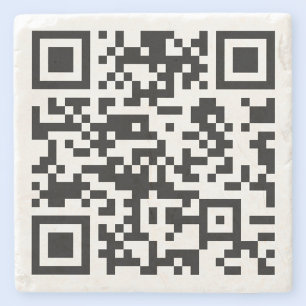 Instantly Created QR Code (by entering your URL) Stone Coaster