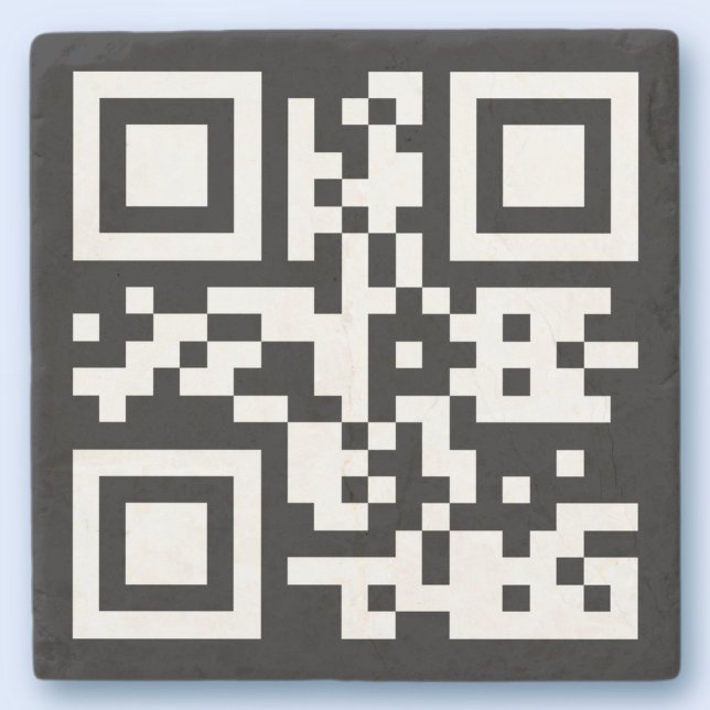 Instantly Created QR Code (by entering your URL) Stone Coaster (Creator Uploaded)