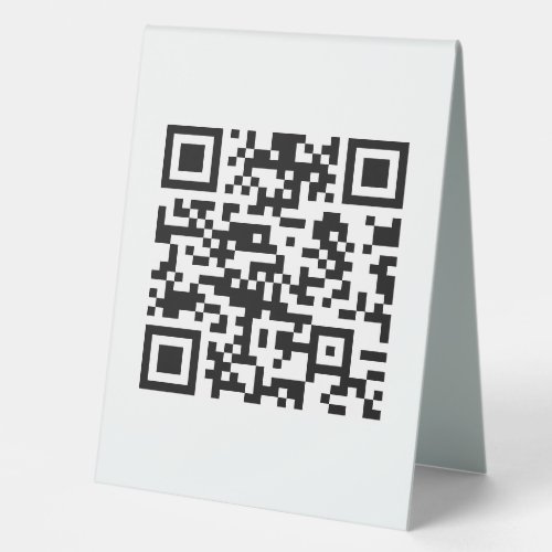 Instantly Created QR Code by entering your URL Table Tent Sign