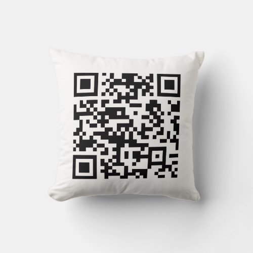 Instantly Created QR Code by entering your URL Throw Pillow