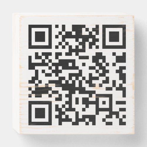 Instantly Created QR Code by entering your URL Wooden Box Sign